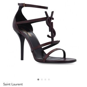 Saint Laurent Women's Brown Stiletto Sandals